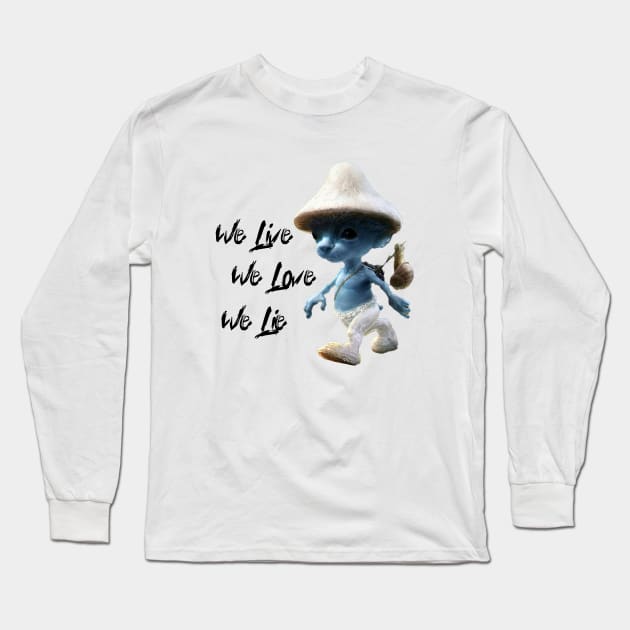 Smurf Cat Long Sleeve T-Shirt by Surton Design